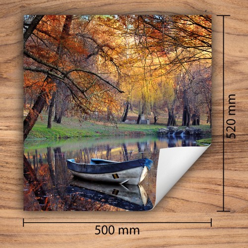 Mata ochronna na kuchenkę indukcyjną 50x52 cm - Mata antypoślizgowa na blat - Płyta ochronna zwijana - Dekoracja do kuchni - Więcej miejsca - Krajobraz Jesień