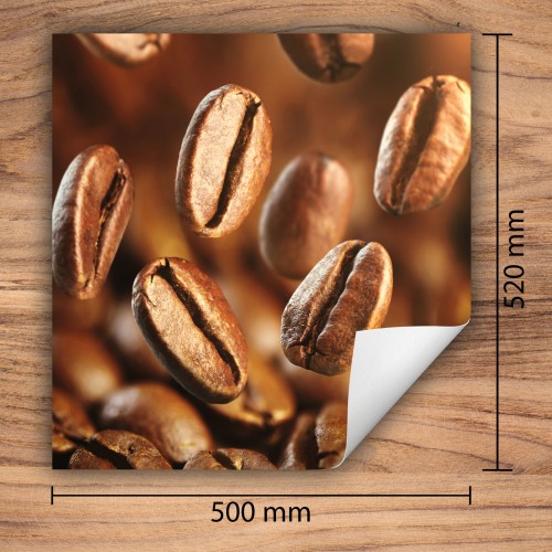 Mata ochronna na kuchenkę indukcyjną 50x52 cm - Mata antypoślizgowa na blat - Płyta ochronna zwijana - Dekoracja do kuchni - Więcej miejsca - Brązowa Kawa