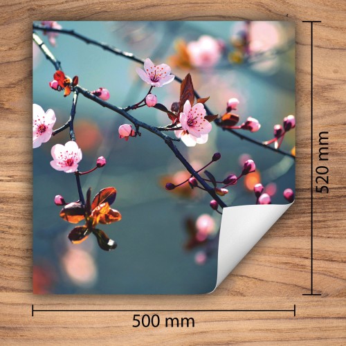 Mata ochronna na kuchenkę indukcyjną 50x52 cm - Mata antypoślizgowa na blat - Płyta ochronna zwijana - Dekoracja do kuchni - Więcej miejsca - Kwiaty Róża