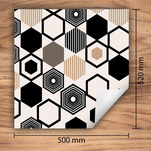 Mata ochronna na kuchenkę indukcyjną 50x52 cm - Mata antypoślizgowa na blat - Płyta ochronna zwijana - Dekoracja do kuchni - Więcej miejsca - Wzór Beżowa