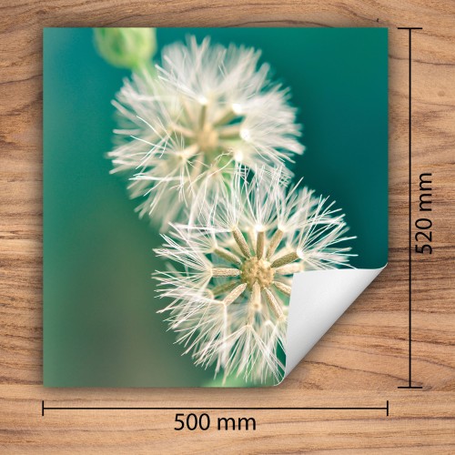Mata ochronna na kuchenkę indukcyjną 50x52 cm - Mata antypoślizgowa na blat - Płyta ochronna zwijana - Dekoracja do kuchni - Więcej miejsca - Kwiaty Turkusowa