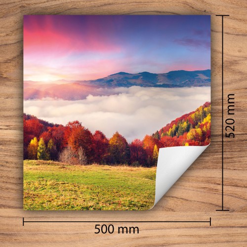 Mata ochronna na kuchenkę indukcyjną 50x52 cm - Mata antypoślizgowa na blat - Płyta ochronna zwijana - Dekoracja do kuchni - Więcej miejsca - Krajobraz Góry