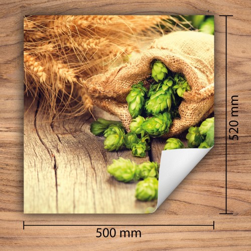 Mata ochronna na kuchenkę indukcyjną 50x52 cm - Mata antypoślizgowa na blat - Płyta ochronna zwijana - Dekoracja do kuchni - Więcej miejsca - Chmiel Drewno