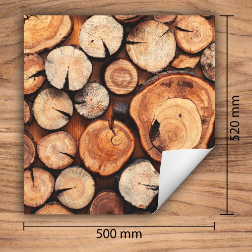 Mata ochronna na kuchenkę indukcyjną 50x52 cm - Mata antypoślizgowa na blat - Płyta ochronna zwijana - Dekoracja do kuchni - Więcej miejsca - Drewno Brązowa