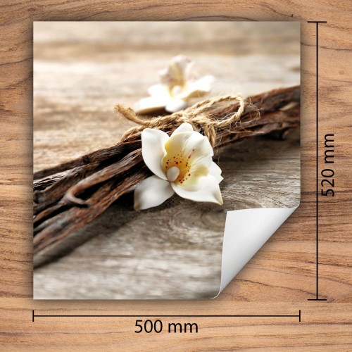 Mata ochronna na kuchenkę indukcyjną 50x52 cm - Mata antypoślizgowa na blat - Płyta ochronna zwijana - Dekoracja do kuchni - Więcej miejsca - Wanilia Drewno