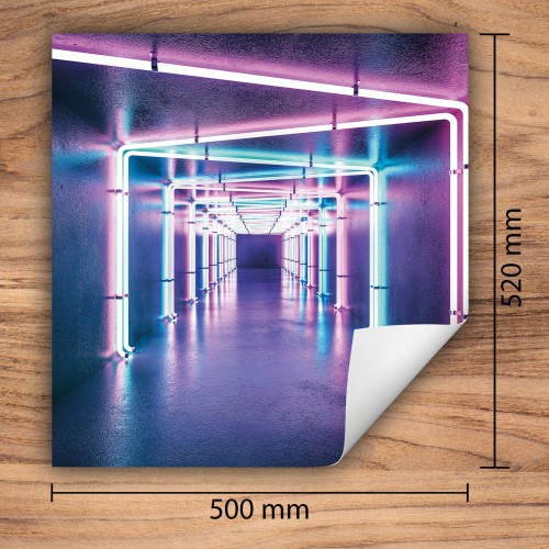 Mata ochronna na kuchenkę indukcyjną 50x52 cm - Mata antypoślizgowa na blat - Płyta ochronna zwijana - Dekoracja do kuchni - Więcej miejsca - Neon tunel
