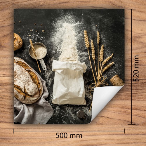 Mata ochronna na kuchenkę indukcyjną 50x52 cm - Mata antypoślizgowa na blat - Płyta ochronna zwijana - Dekoracja do kuchni - Więcej miejsca - Chleb Kuchnia