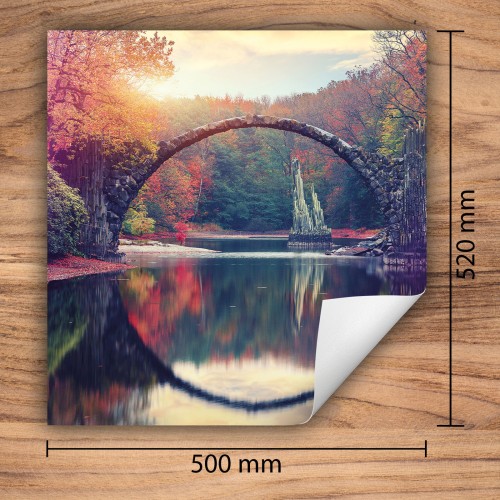 Mata ochronna na kuchenkę indukcyjną 50x52 cm - Mata antypoślizgowa na blat - Płyta ochronna zwijana - Dekoracja do kuchni - Więcej miejsca - Krajobraz Niebo