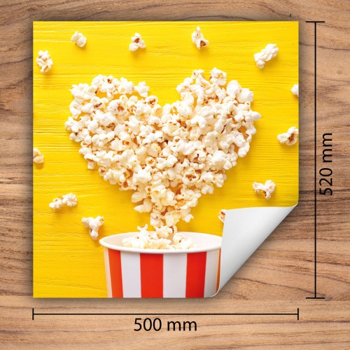 Mata ochronna na kuchenkę indukcyjną 50x52 cm - Mata antypoślizgowa na blat - Płyta ochronna zwijana - Dekoracja do kuchni - Więcej miejsca - Żółta serce
