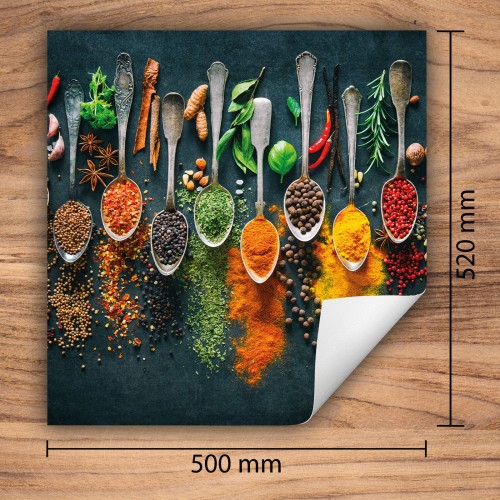 Mata ochronna na kuchenkę indukcyjną 50x52 cm - Mata antypoślizgowa na blat - Płyta ochronna zwijana - Dekoracja do kuchni - Więcej miejsca - Przyprawy Kuchnia