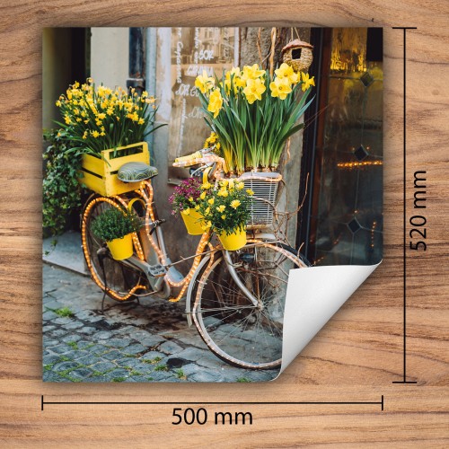 Mata ochronna na kuchenkę indukcyjną 50x52 cm - Mata antypoślizgowa na blat - Płyta ochronna zwijana - Dekoracja do kuchni - Więcej miejsca - Rower uliczka