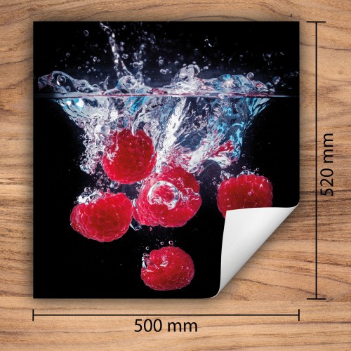 Mata ochronna na kuchenkę indukcyjną 50x52 cm - Mata antypoślizgowa na blat - Płyta ochronna zwijana - Dekoracja do kuchni - Więcej miejsca - Czarna owoc