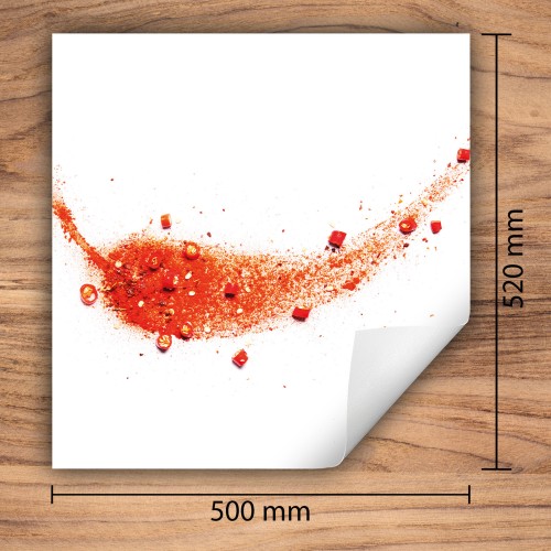 Mata ochronna na kuchenkę indukcyjną 50x52 cm - Mata antypoślizgowa na blat - Płyta ochronna zwijana - Dekoracja do kuchni - Więcej miejsca - Chilli Biały