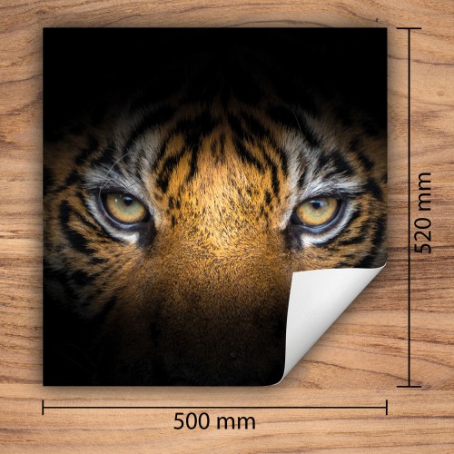 Mata ochronna na kuchenkę indukcyjną 50x52 cm - Mata antypoślizgowa na blat - Płyta ochronna zwijana - Dekoracja do kuchni - Więcej miejsca - Tygrys czarna