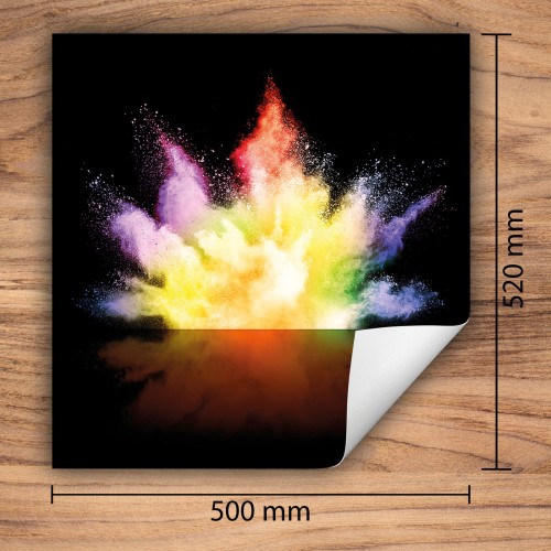 Mata ochronna na kuchenkę indukcyjną 50x52 cm - Mata antypoślizgowa na blat - Płyta ochronna zwijana - Dekoracja do kuchni - Więcej miejsca - Eksplozja czerni