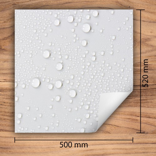 Mata ochronna na kuchenkę indukcyjną 50x52 cm - Mata antypoślizgowa na blat - Płyta ochronna zwijana - Dekoracja do kuchni - Więcej miejsca - Biała krople