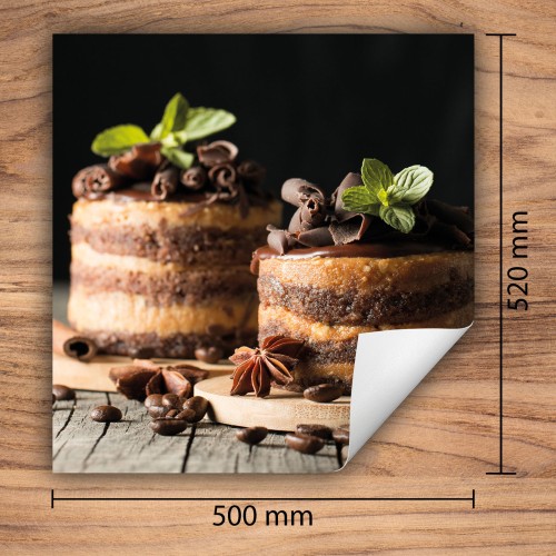 Mata ochronna na kuchenkę indukcyjną 50x52 cm - Mata antypoślizgowa na blat - Płyta ochronna zwijana - Dekoracja do kuchni - Więcej miejsca - Ciasto Drewno