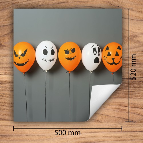Mata ochronna na kuchenkę indukcyjną 50x52 cm - Mata antypoślizgowa na blat - Płyta ochronna zwijana - Dekoracja do kuchni - Więcej miejsca - Halloween Pomarańczowa