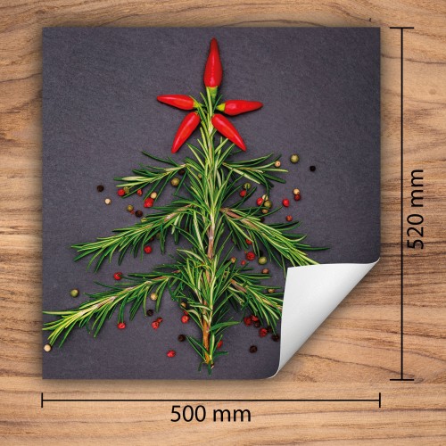 Mata ochronna na kuchenkę indukcyjną 50x52 cm - Mata antypoślizgowa na blat - Płyta ochronna zwijana - Dekoracja do kuchni - Więcej miejsca - Łupek święta