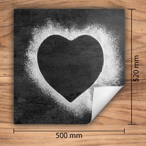 Mata ochronna na kuchenkę indukcyjną 50x52 cm - Mata antypoślizgowa na blat - Płyta ochronna zwijana - Dekoracja do kuchni - Więcej miejsca - Serce Szara