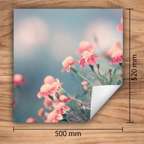 Mata ochronna na kuchenkę indukcyjną 50x52 cm - Mata antypoślizgowa na blat - Płyta ochronna zwijana - Dekoracja do kuchni - Więcej miejsca - Kwiaty Szara