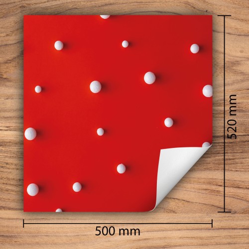 Mata ochronna na kuchenkę indukcyjną 50x52 cm - Mata antypoślizgowa na blat - Płyta ochronna zwijana - Dekoracja do kuchni - Więcej miejsca - Czerwona kulki