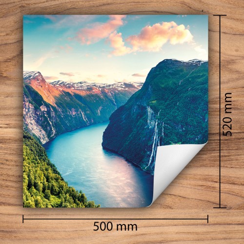 Mata ochronna na kuchenkę indukcyjną 50x52 cm - Mata antypoślizgowa na blat - Płyta ochronna zwijana - Dekoracja do kuchni - Więcej miejsca - Niebo góry