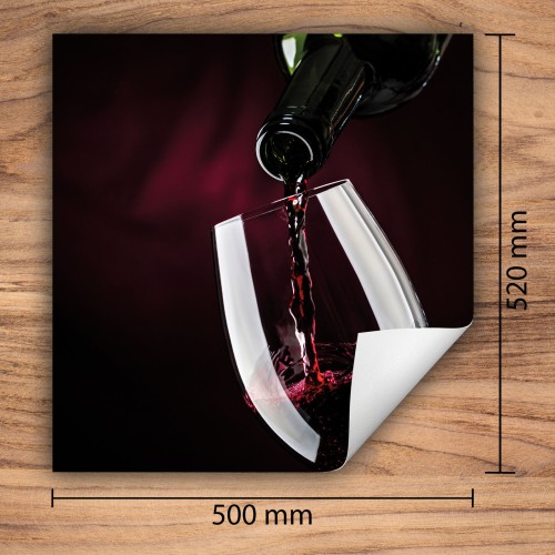 Mata ochronna na kuchenkę indukcyjną 50x52 cm - Mata antypoślizgowa na blat - Płyta ochronna zwijana - Dekoracja do kuchni - Więcej miejsca - Czarna wino