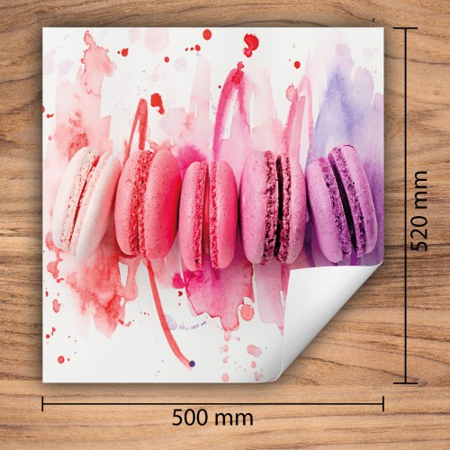 Mata ochronna na kuchenkę indukcyjną 50x52 cm - Mata antypoślizgowa na blat - Płyta ochronna zwijana - Dekoracja do kuchni - Więcej miejsca - Słodycze Różowa