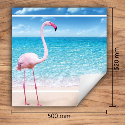 Mata ochronna na kuchenkę indukcyjną 50x52 cm - Mata antypoślizgowa na blat - Płyta ochronna zwijana - Dekoracja do kuchni - Więcej miejsca - Flaming morze