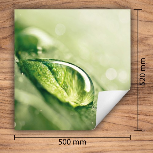 Mata ochronna na kuchenkę indukcyjną 50x52 cm - Mata antypoślizgowa na blat - Płyta ochronna zwijana - Dekoracja do kuchni - Więcej miejsca - Krople zieleni