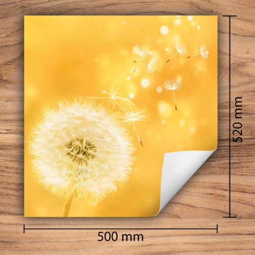 Mata ochronna na kuchenkę indukcyjną 50x52 cm - Mata antypoślizgowa na blat - Płyta ochronna zwijana - Dekoracja do kuchni - Więcej miejsca - Kwiat Żółty