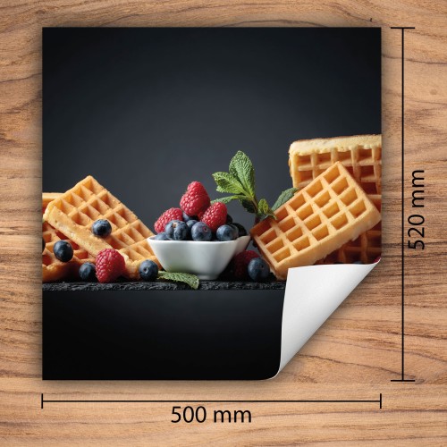 Mata ochronna na kuchenkę indukcyjną 50x52 cm - Mata antypoślizgowa na blat - Płyta ochronna zwijana - Dekoracja do kuchni - Więcej miejsca - Owoc jedzenie