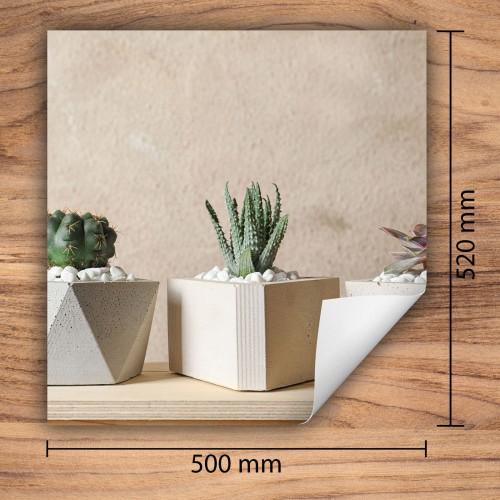 Mata ochronna na kuchenkę indukcyjną 50x52 cm - Mata antypoślizgowa na blat - Płyta ochronna zwijana - Dekoracja do kuchni - Więcej miejsca - Beżowa kaktus