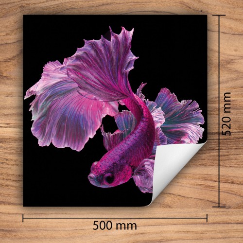 Mata ochronna na kuchenkę indukcyjną 50x52 cm - Mata antypoślizgowa na blat - Płyta ochronna zwijana - Dekoracja do kuchni - Więcej miejsca - Ryba Fioletowa