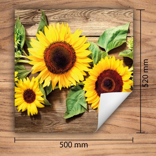 Mata ochronna na kuchenkę indukcyjną 50x52 cm - Mata antypoślizgowa na blat - Płyta ochronna zwijana - Dekoracja do kuchni - Więcej miejsca - Słonecznik Żółty