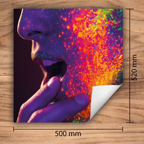 Mata ochronna na kuchenkę indukcyjną 50x52 cm - Mata antypoślizgowa na blat - Płyta ochronna zwijana - Dekoracja do kuchni - Więcej miejsca - Kolorowa twarz