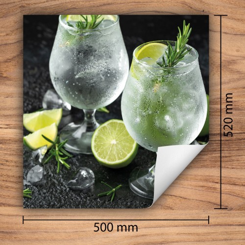 Mata ochronna na kuchenkę indukcyjną 50x52 cm - Mata antypoślizgowa na blat - Płyta ochronna zwijana - Dekoracja do kuchni - Więcej miejsca - Limonka Napój