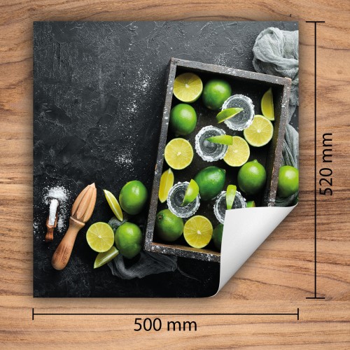 Mata ochronna na kuchenkę indukcyjną 50x52 cm - Mata antypoślizgowa na blat - Płyta ochronna zwijana - Dekoracja do kuchni - Więcej miejsca - Limonka Zielona