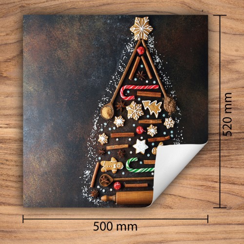 Mata ochronna na kuchenkę indukcyjną 50x52 cm - Mata antypoślizgowa na blat - Płyta ochronna zwijana - Dekoracja do kuchni - Więcej miejsca - Wakacje Łupek