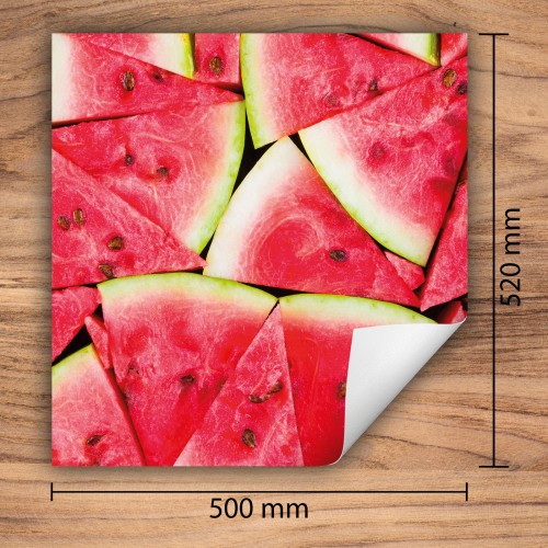 Mata ochronna na kuchenkę indukcyjną 50x52 cm - Mata antypoślizgowa na blat - Płyta ochronna zwijana - Dekoracja do kuchni - Więcej miejsca - Czerwona arbuz
