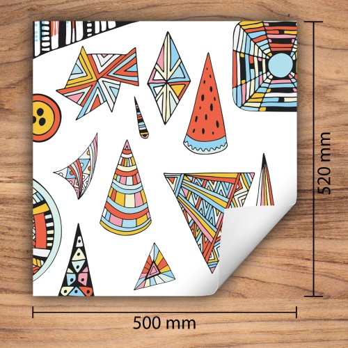 Mata ochronna na kuchenkę indukcyjną 50x52 cm - Mata antypoślizgowa na blat - Płyta ochronna zwijana - Dekoracja do kuchni - Więcej miejsca - Pop Art. Kolorowa