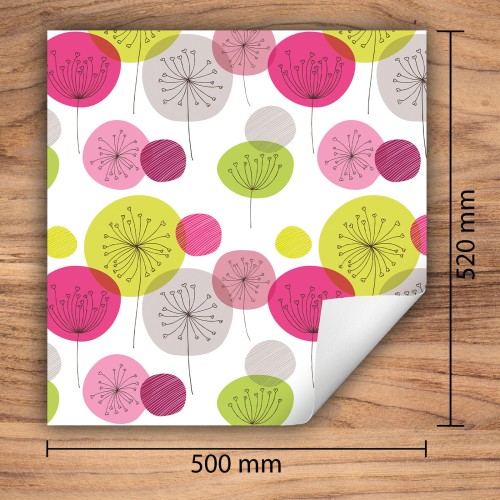 Mata ochronna na kuchenkę indukcyjną 50x52 cm - Mata antypoślizgowa na blat - Płyta ochronna zwijana - Dekoracja do kuchni - Więcej miejsca - Kolorowe kwiaty