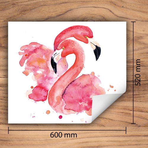 Mata ochronna na kuchenkę indukcyjną 60x52 cm - Mata antypoślizgowa na blat - Płyta ochronna zwijana - Dekoracja do kuchni - Więcej miejsca - Różowa flaming