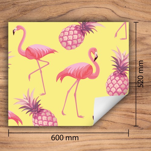 Mata ochronna na kuchenkę indukcyjną 60x52 cm - Mata antypoślizgowa na blat - Płyta ochronna zwijana - Dekoracja do kuchni - Więcej miejsca - Żółta flaming