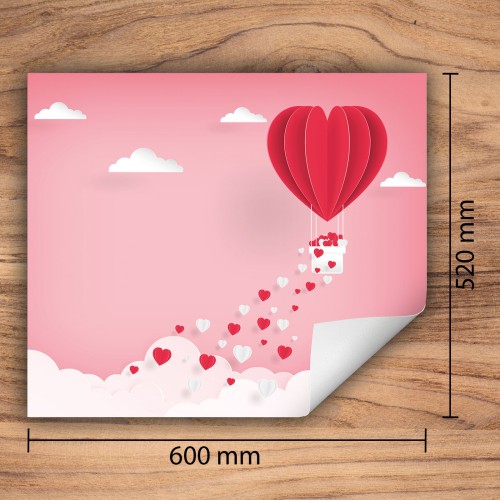 Mata ochronna na kuchenkę indukcyjną 60x52 cm - Mata antypoślizgowa na blat - Płyta ochronna zwijana - Dekoracja do kuchni - Więcej miejsca - Róża serce