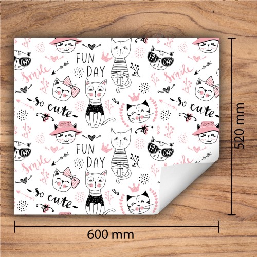 Mata ochronna na kuchenkę indukcyjną 60x52 cm - Mata antypoślizgowa na blat - Płyta ochronna zwijana - Dekoracja do kuchni - Więcej miejsca - Kot Bajka