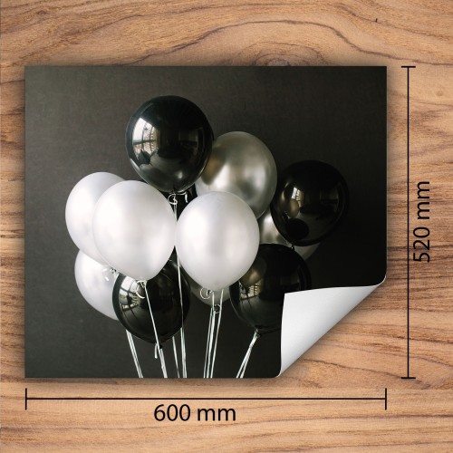 Mata ochronna na kuchenkę indukcyjną 60x52 cm - Mata antypoślizgowa na blat - Płyta ochronna zwijana - Dekoracja do kuchni - Więcej miejsca - Czarna balony