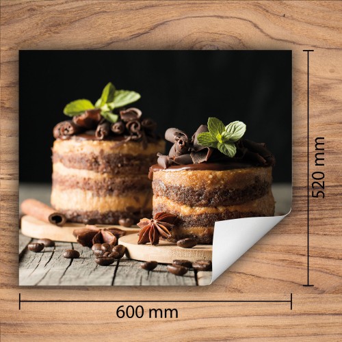 Mata ochronna na kuchenkę indukcyjną 60x52 cm - Mata antypoślizgowa na blat - Płyta ochronna zwijana - Dekoracja do kuchni - Więcej miejsca - Ciasto Drewno