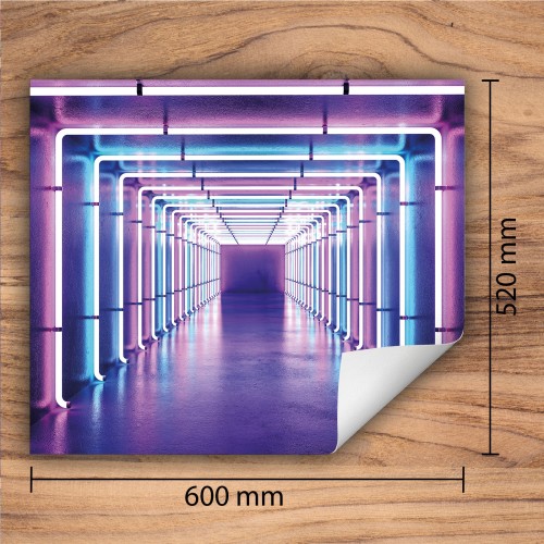 Mata ochronna na kuchenkę indukcyjną 60x52 cm - Mata antypoślizgowa na blat - Płyta ochronna zwijana - Dekoracja do kuchni - Więcej miejsca - Neon tunel